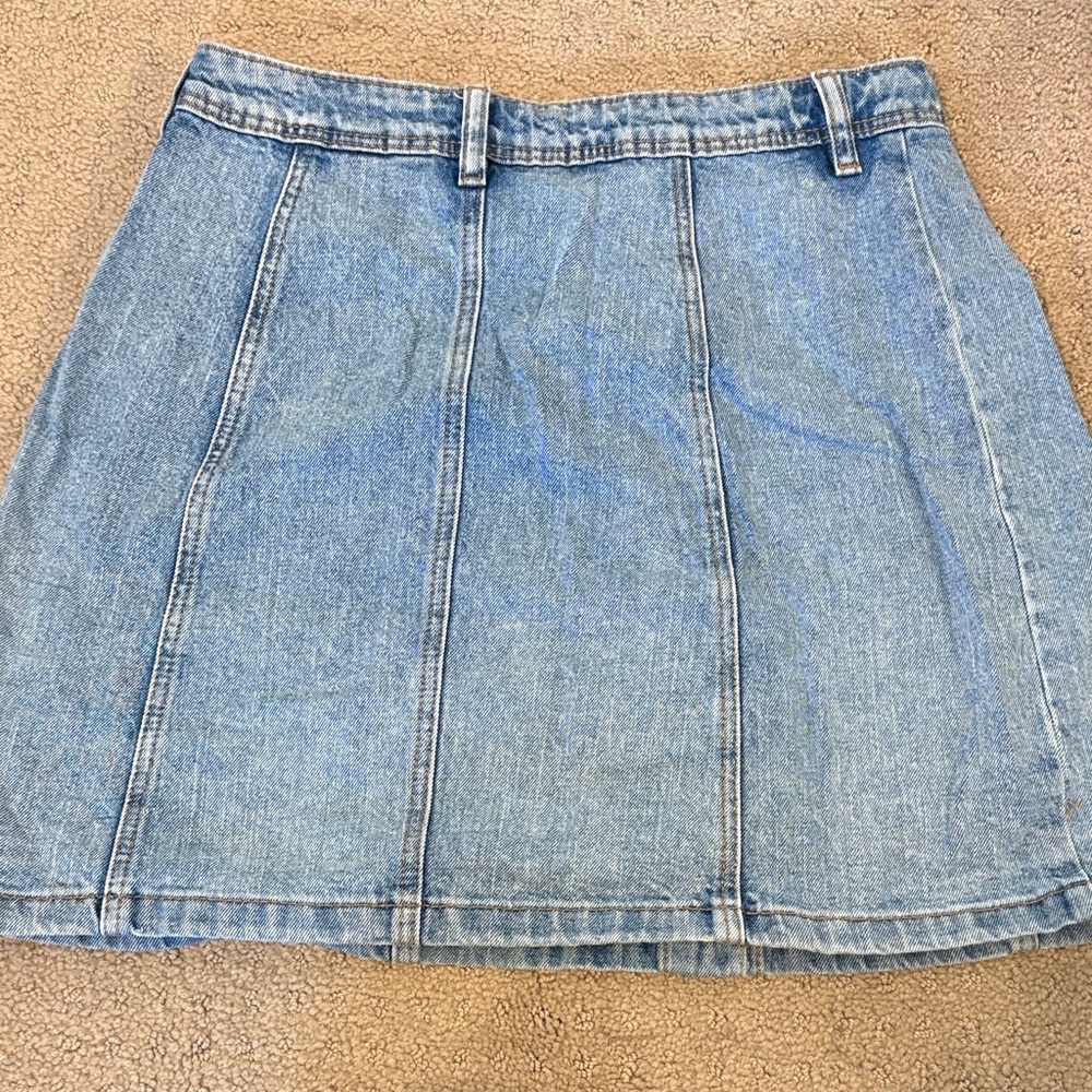 Divided Light Blue Denim A-Line Button-Front Skirt - Picture 5 of 5